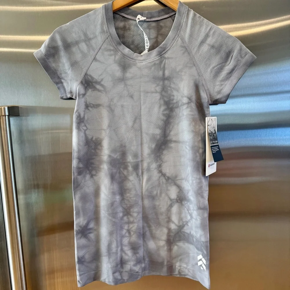 NWT Lululemon Swiftly Tech Short Sleeve Shirt 2.0 Marble Dye Rhino Grey Athletic